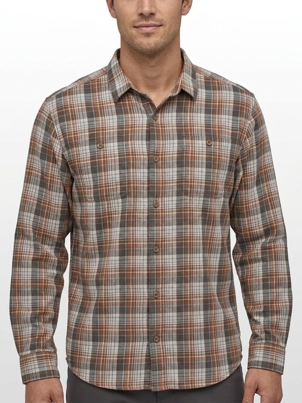 Patagonia Mens Organic Cotton Long Sleeve Plaid Button Front Shirt XXL SOLB